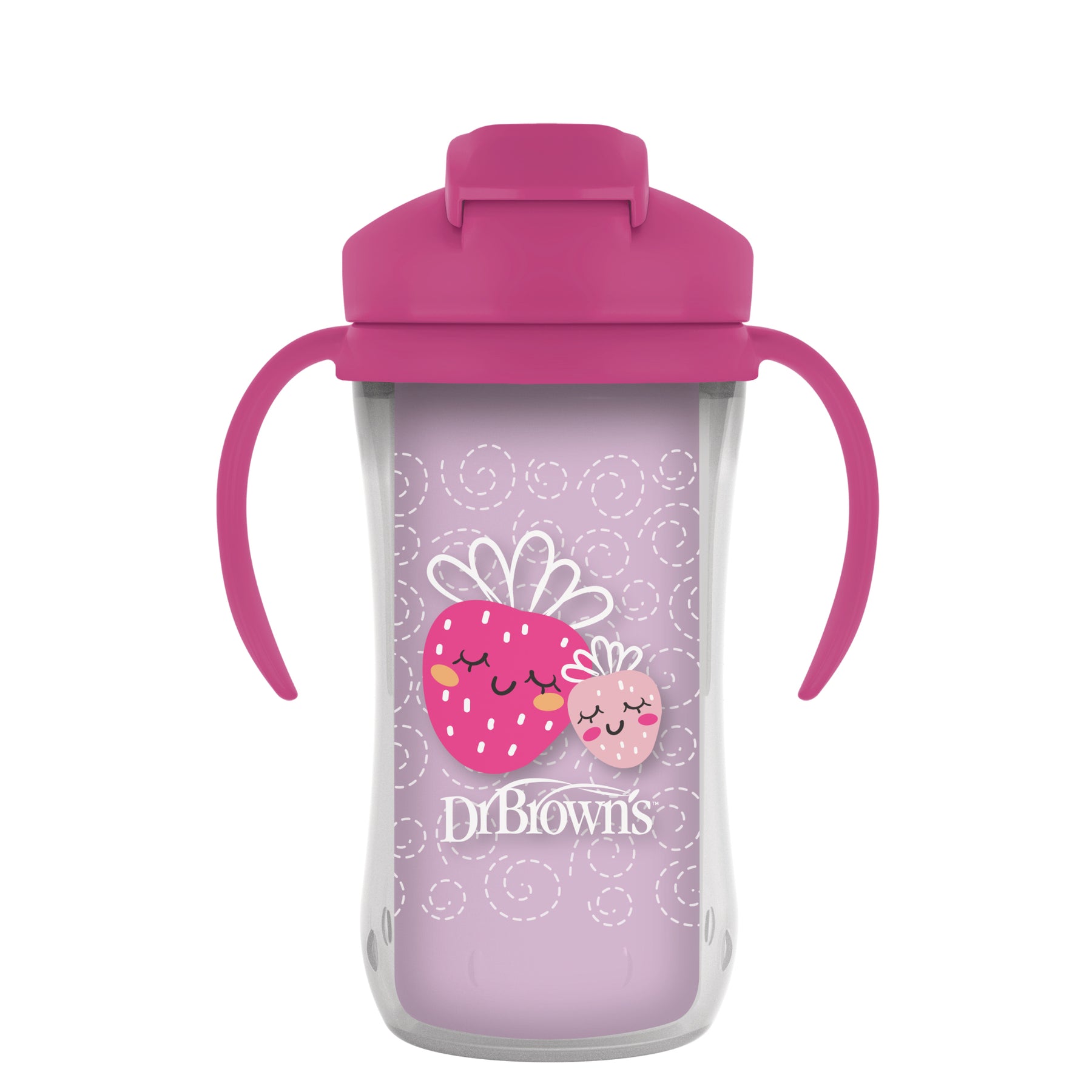 Vaso Pitillo Térmico 300 ml Rosado