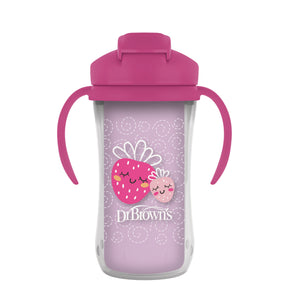 Vaso Pitillo Térmico 300 ml Rosado