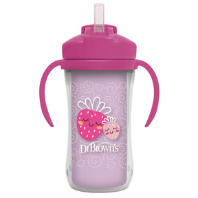 Vaso Pitillo Térmico 300 ml Rosado