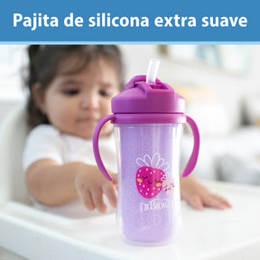 Vaso Pitillo Térmico 300 ml Rosado