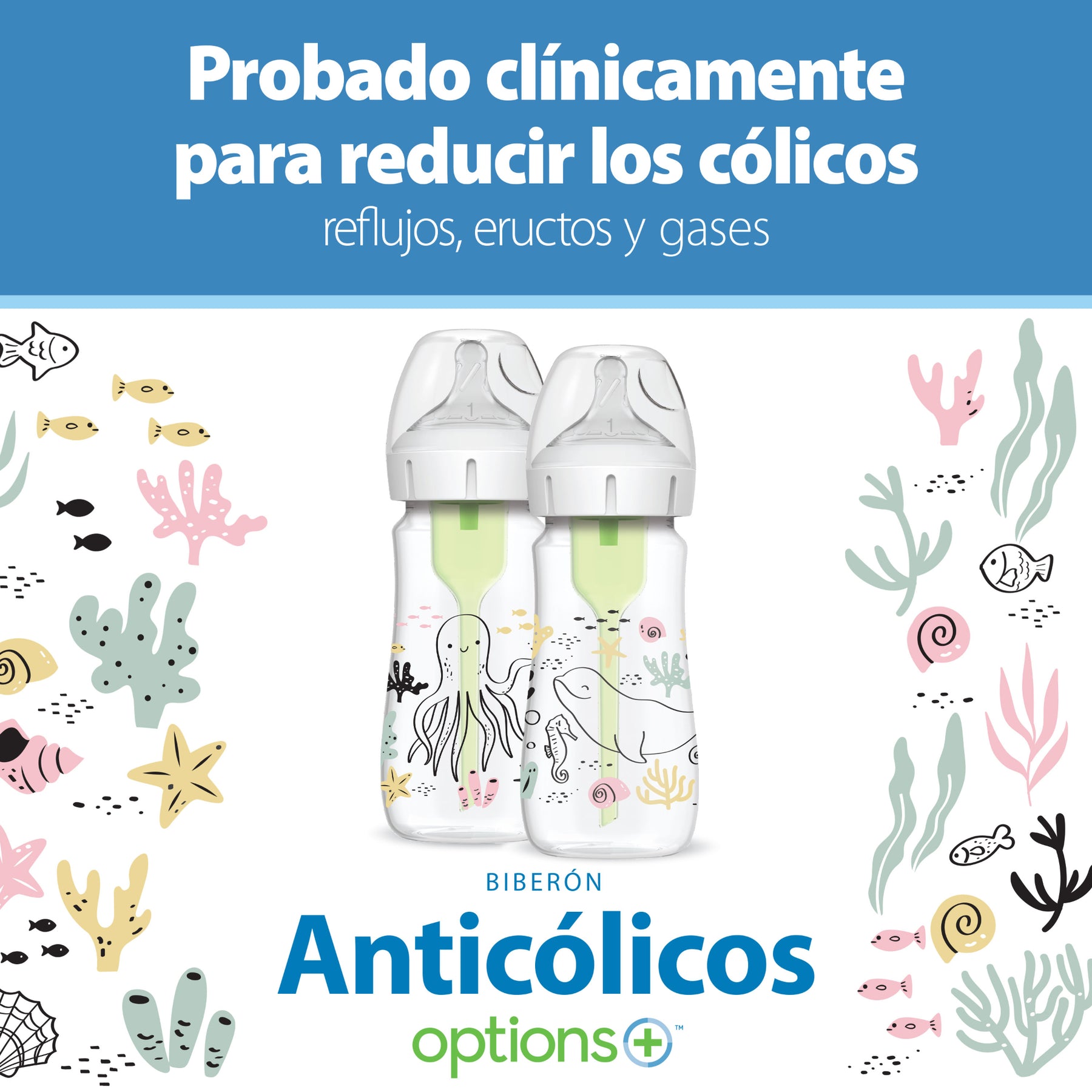 Tetero Anticólicos Océano 270ml