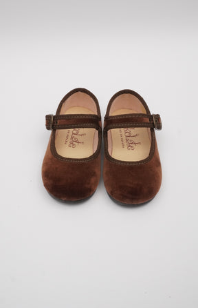 Mercedita Terciopelo Hebilla Taupe