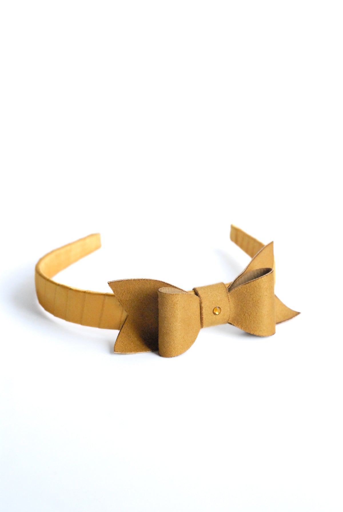 Diadema Corbatín Mostaza