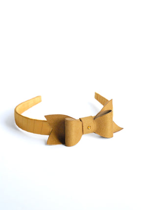 Diadema Corbatín Mostaza
