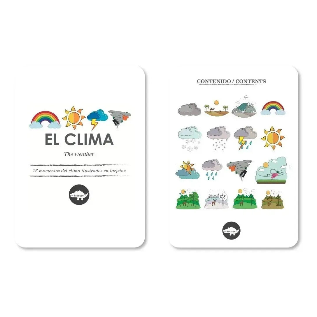 Flash Cards El Clima