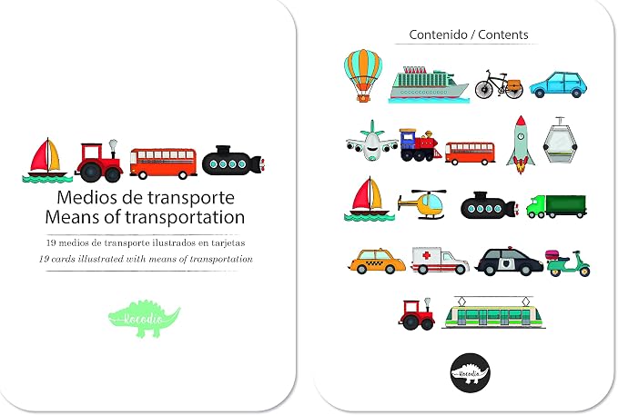 Flash Cards Medios De Transporte