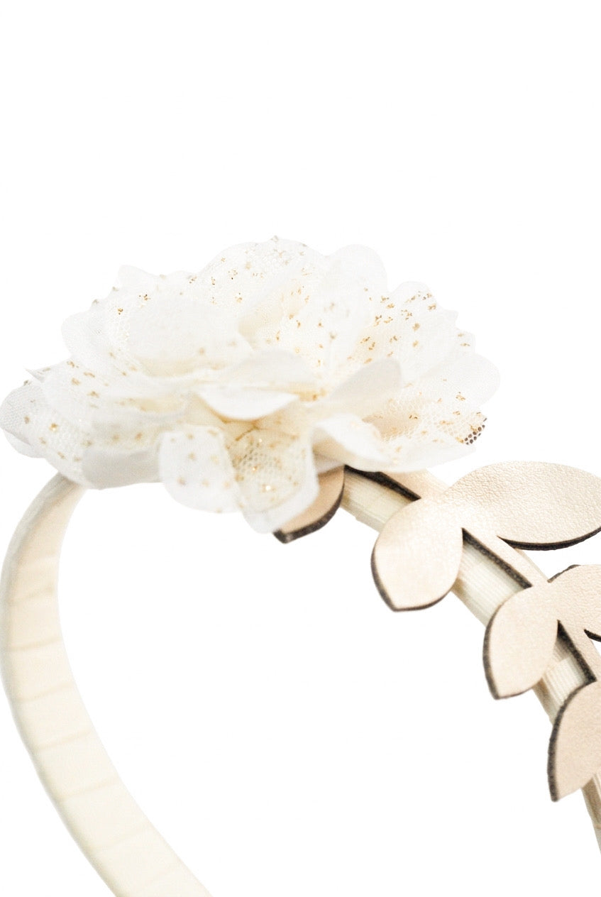 Diadema Flor Hojas