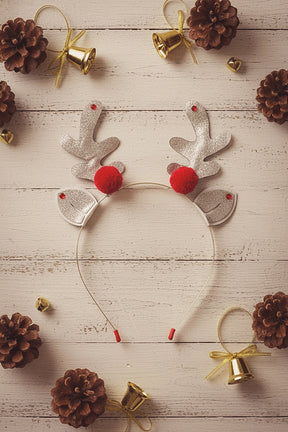 Diadema Reno Navidad Con Pompón