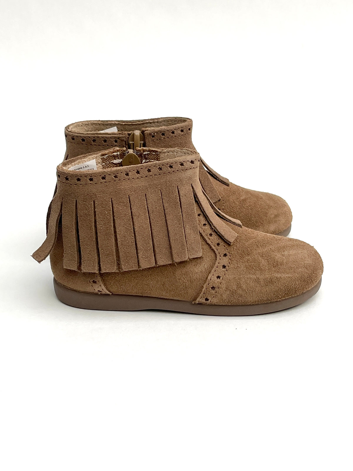 Botas Flecos Cremalleras Vison