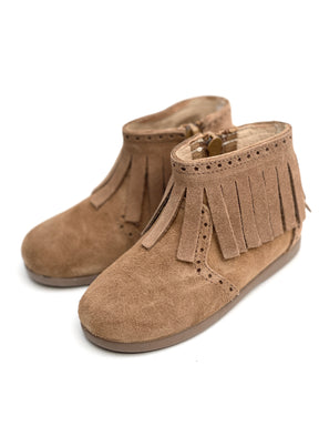 Botas Flecos Cremalleras Vison