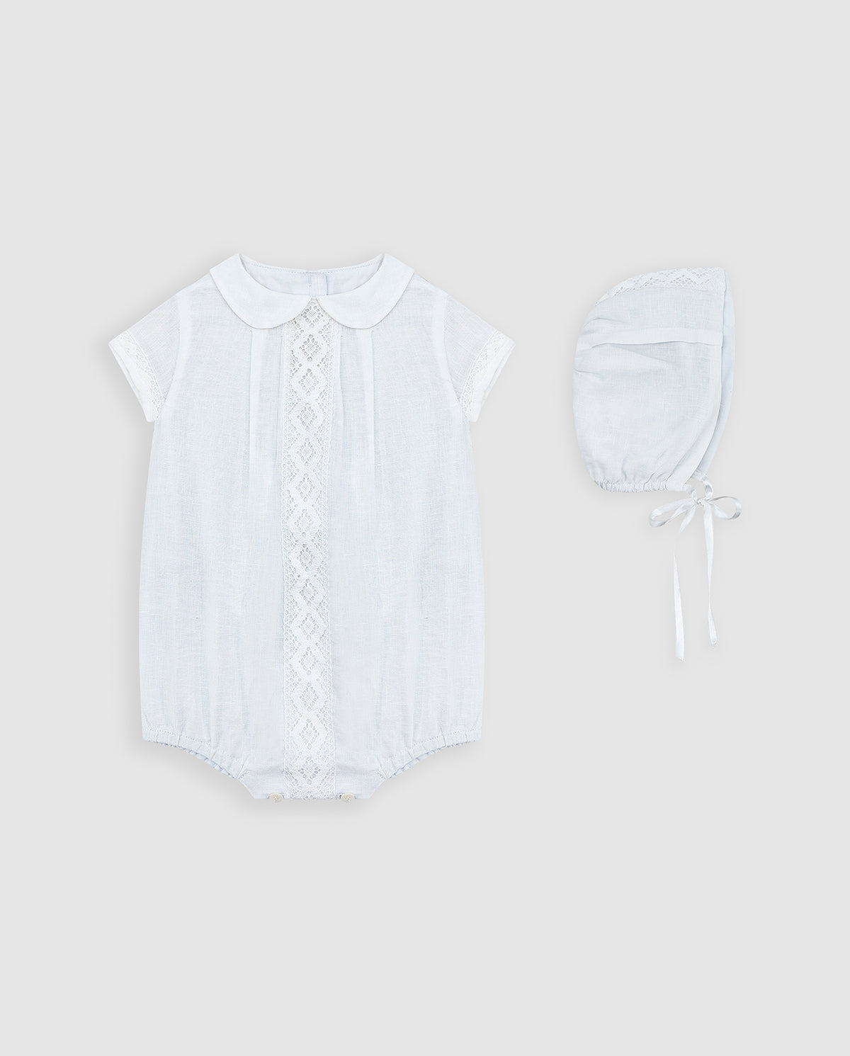 Ranita Globo Lino Unisex Bautizo Con Capota