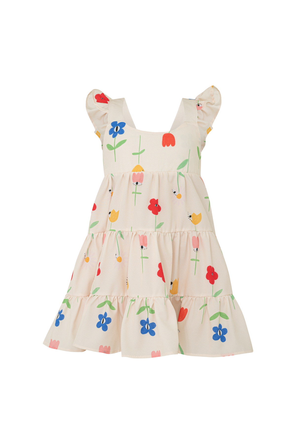 Vestido Corissia Jardín Mágico Crudo