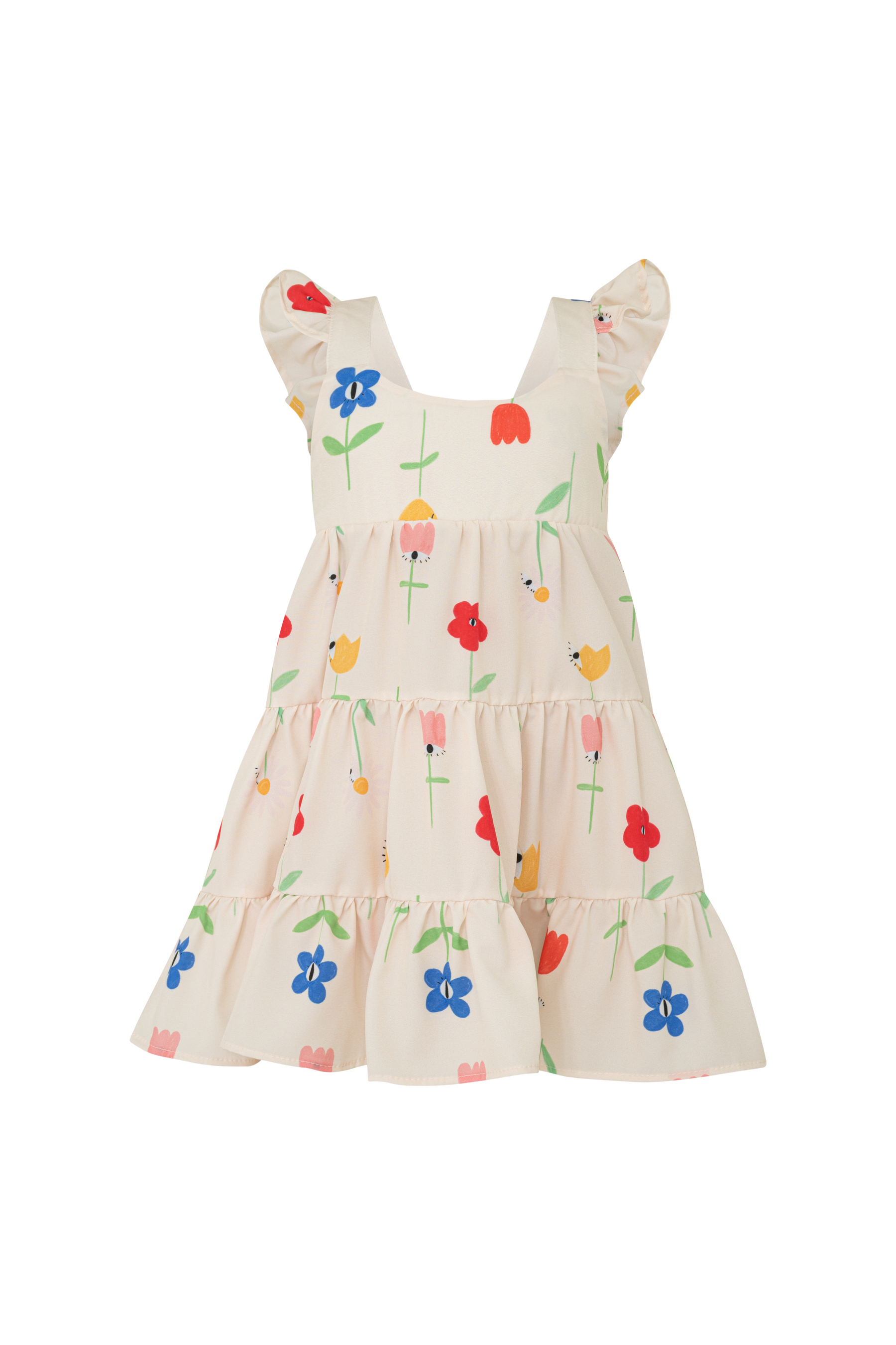 Vestido Corissia Jardín Mágico Crudo