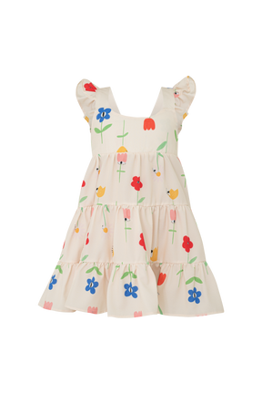 Vestido Corissia Jardín Mágico Crudo