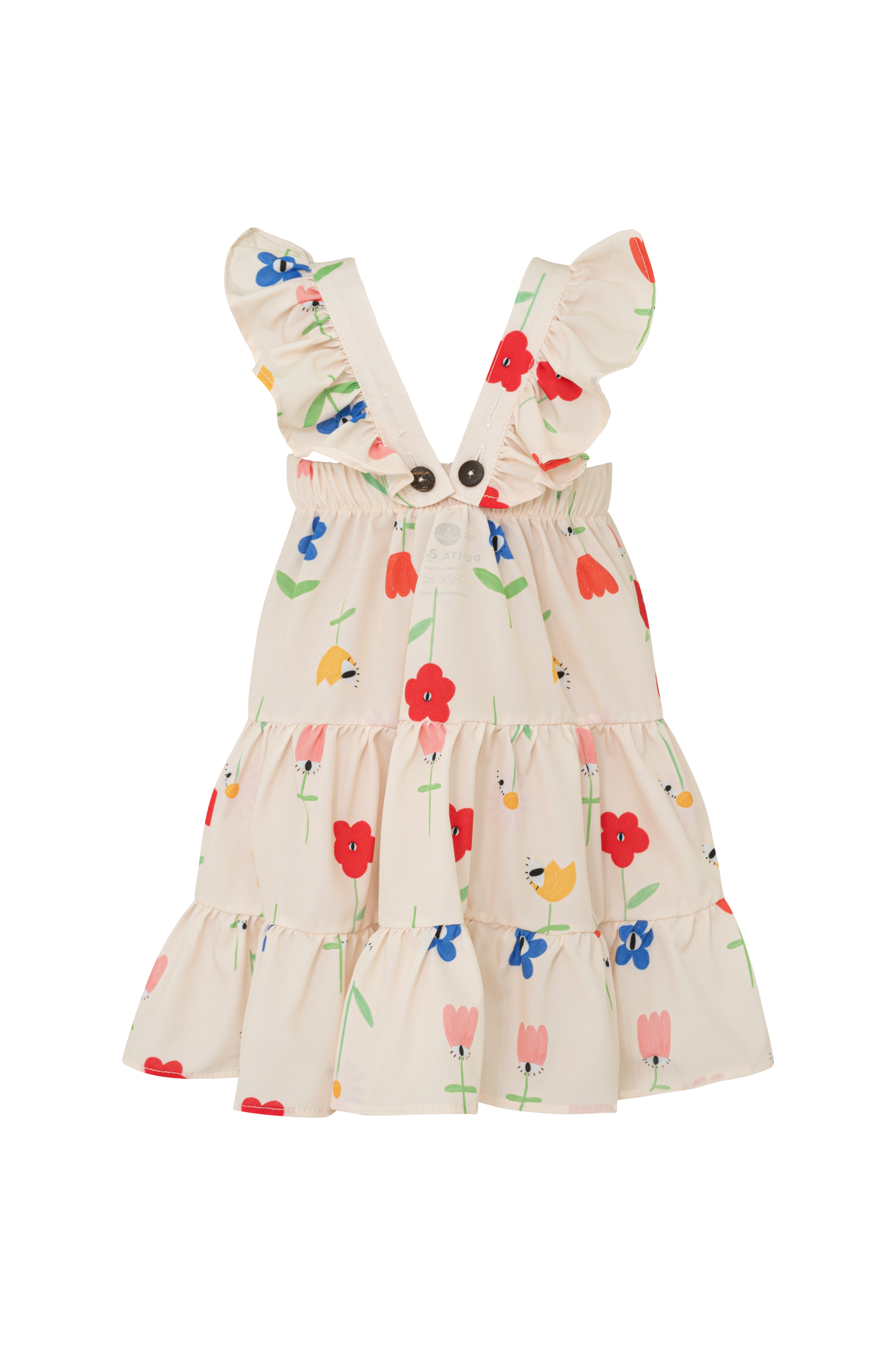 Vestido Corissia Jardín Mágico Crudo