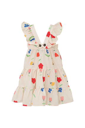 Vestido Corissia Jardín Mágico Crudo