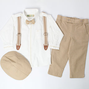 Conjunto Pantalón Tirantes Camel