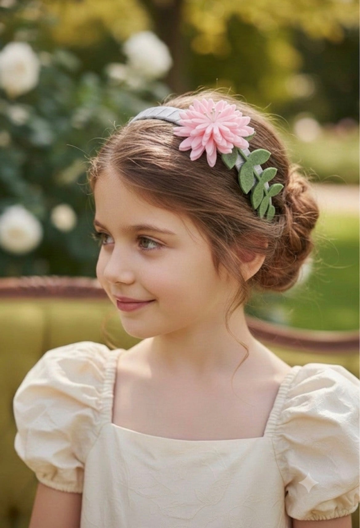 Diadema Flor Loto Rosada