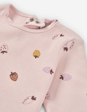 Camiseta Rib Fragolina - Minibhu