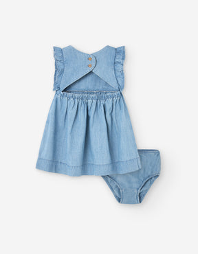 Vestido Denim Peach - Minibhu