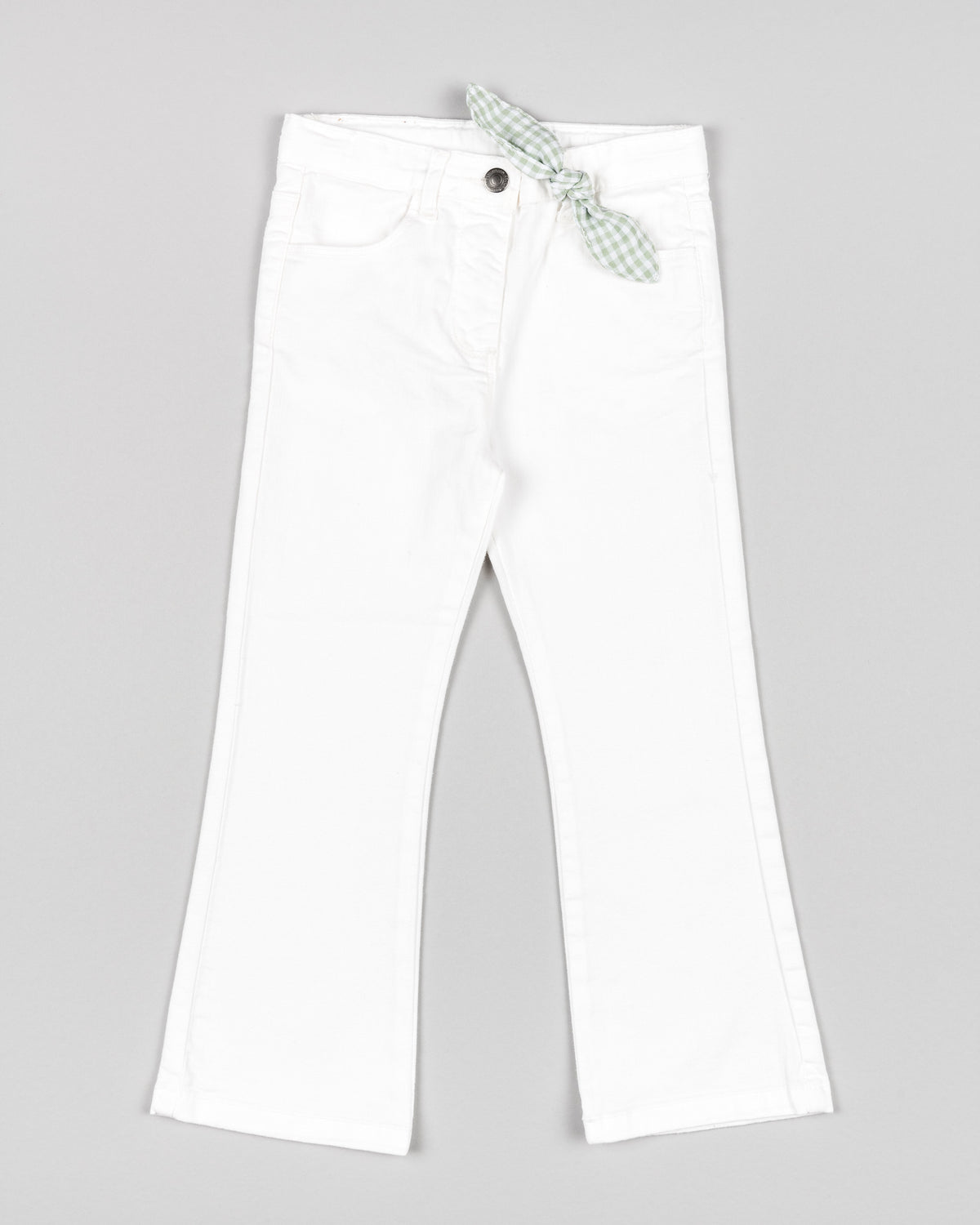 Pantalón Blanco Con Cinturón - Minibhu