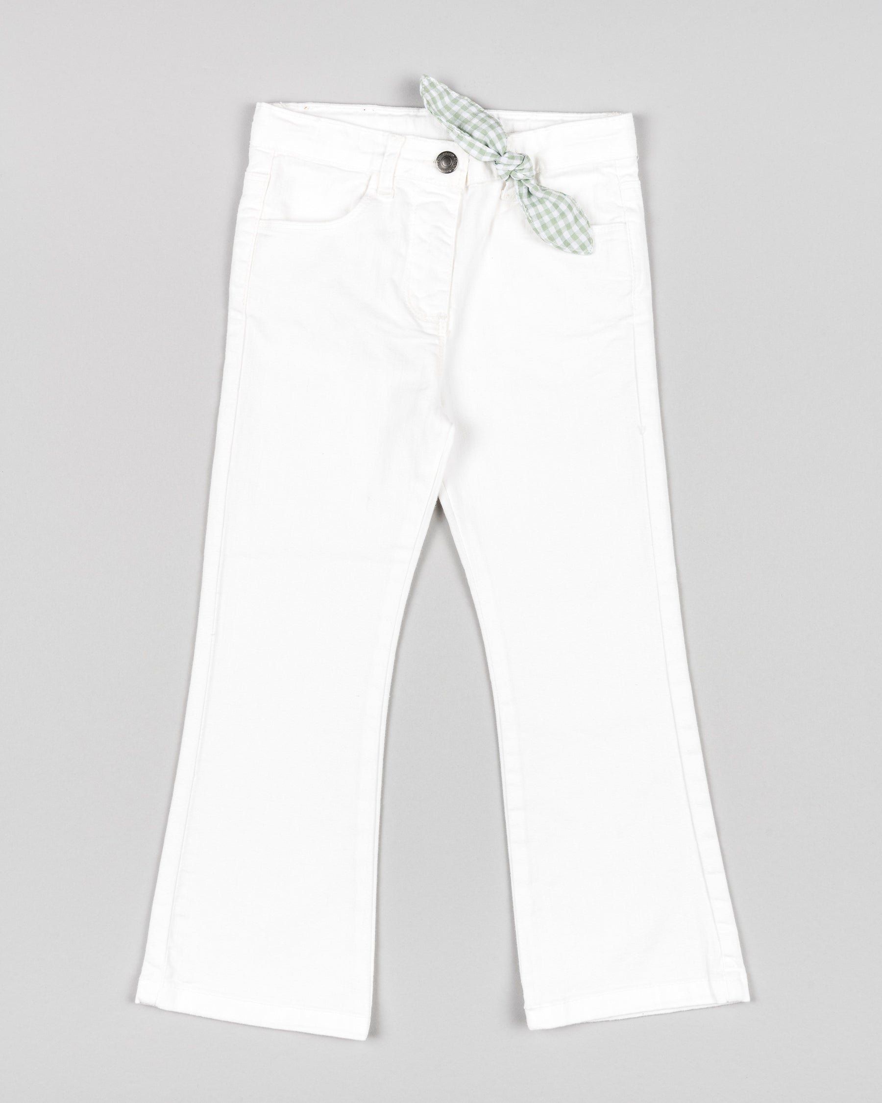 Pantalón Blanco Con Cinturón - Minibhu