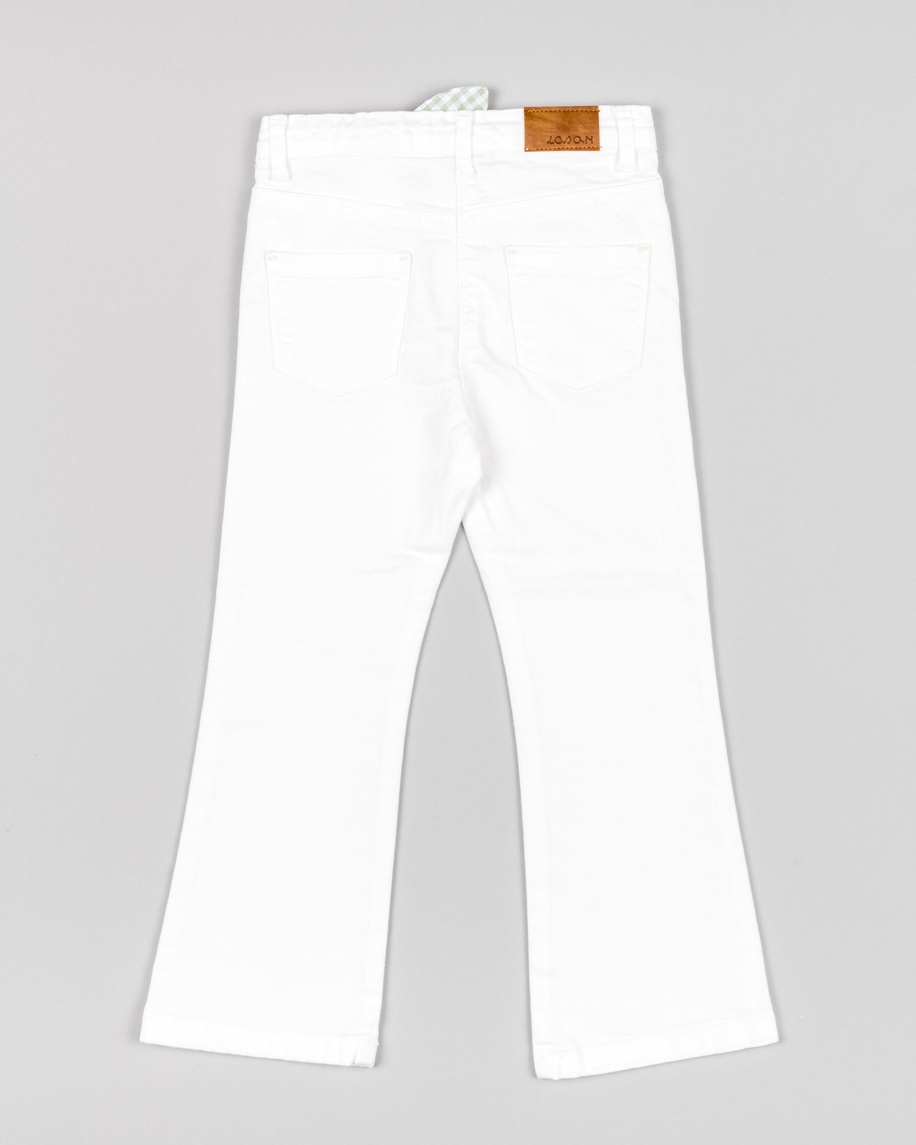 Pantalón Blanco Con Cinturón - Minibhu