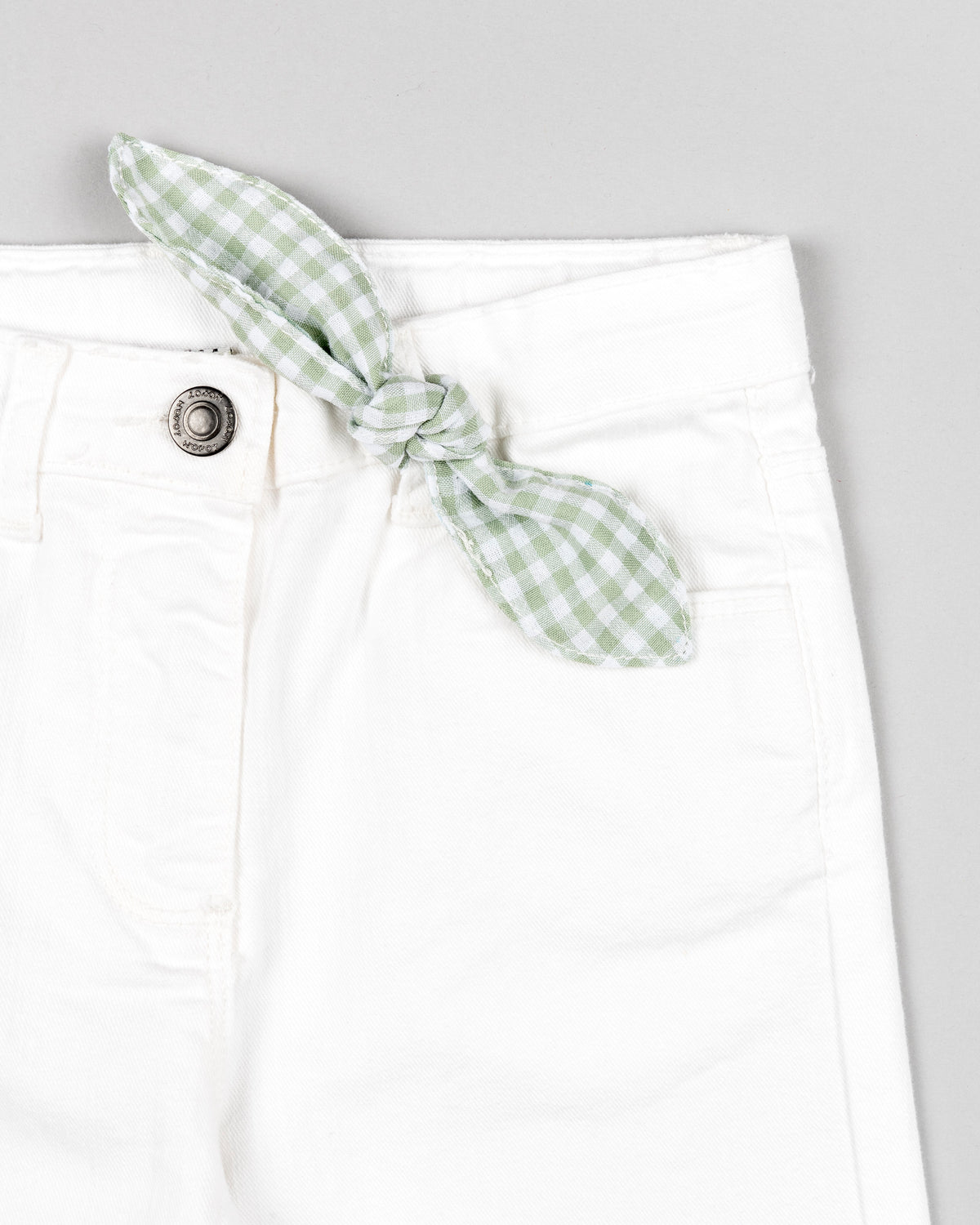 Pantalón Blanco Con Cinturón - Minibhu