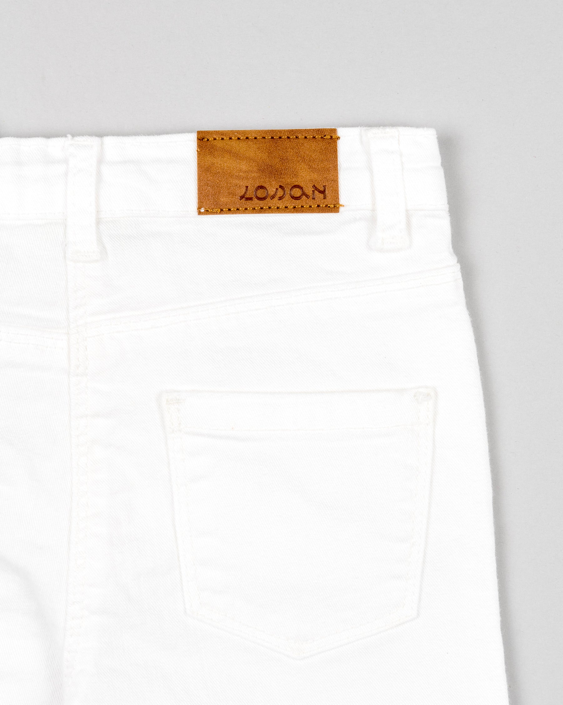 Pantalón Blanco Con Cinturón - Minibhu