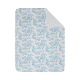 Manta Sencilla Pequeña Toile de Jouy Azul