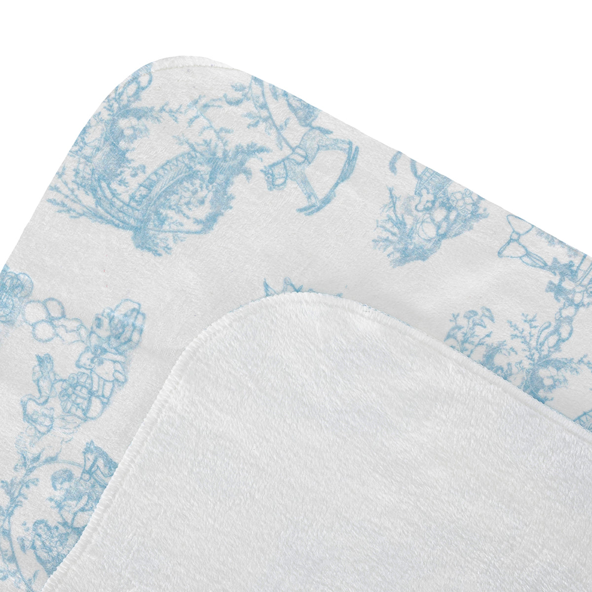 Manta Sencilla Pequeña Toile de Jouy Azul