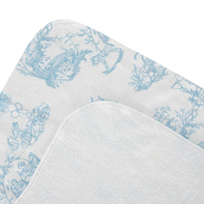 Manta Sencilla Pequeña Toile de Jouy Azul