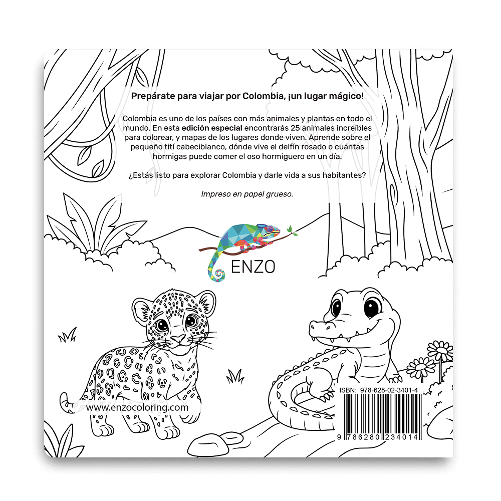Libro Para Colorear Animales De Colombia - Minibhu