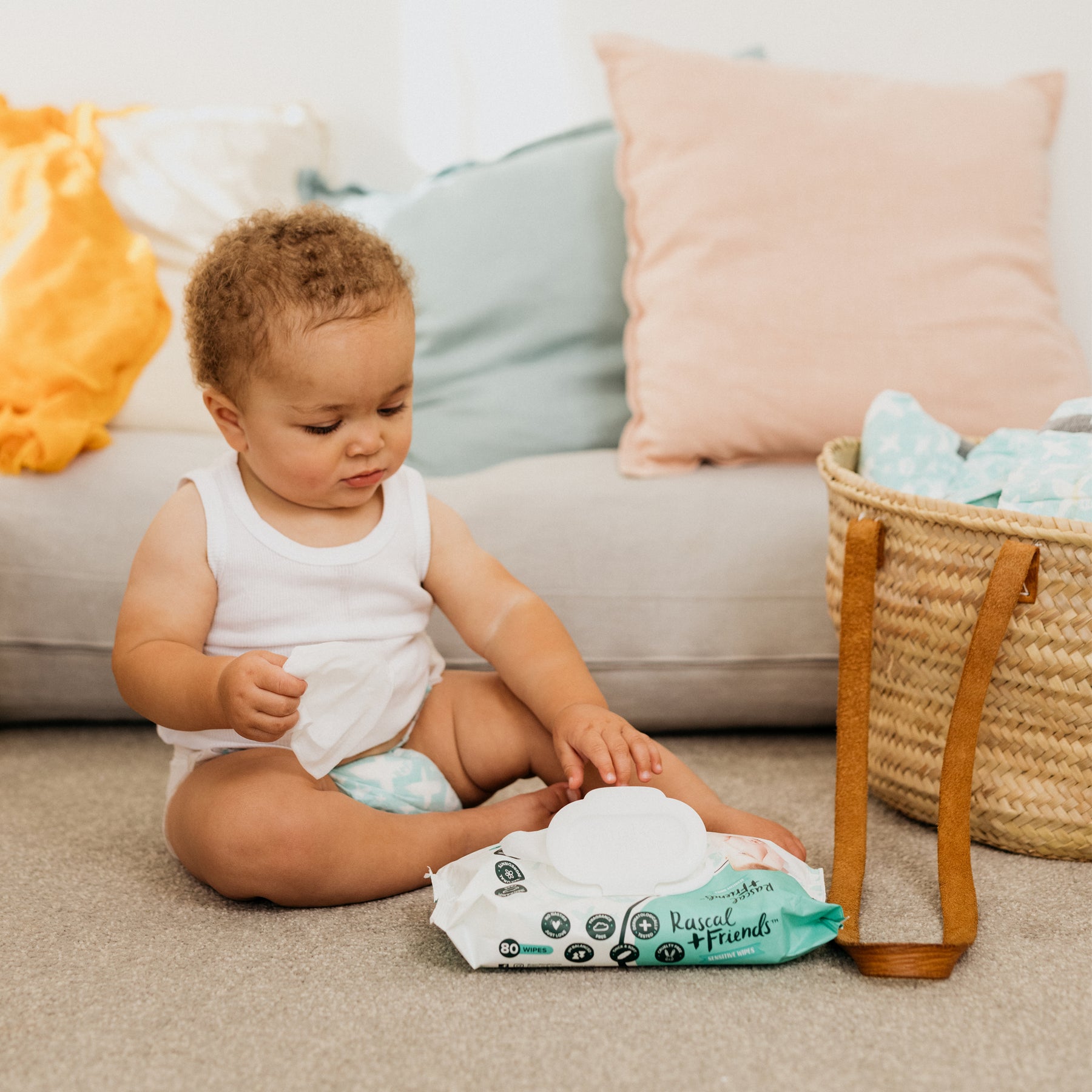 Pañitos Húmedos Rascals + Friends Sesitive