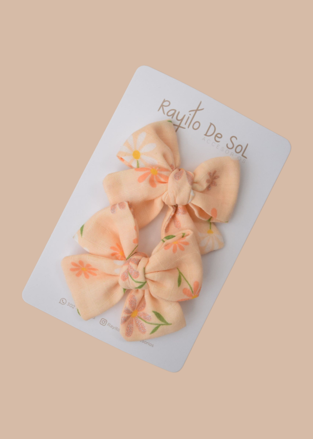 Par Pinza Moño Classic Lino