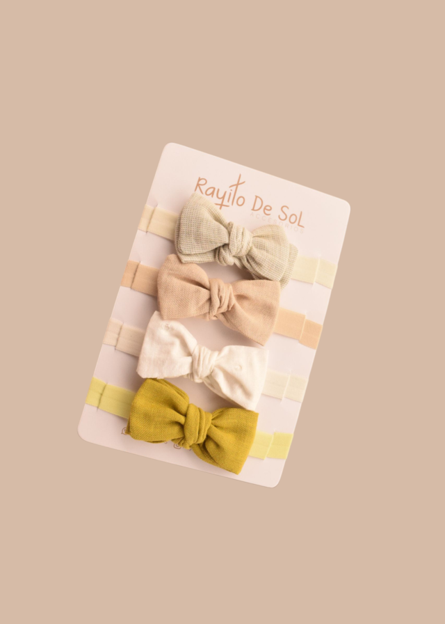 Set X4 Cintillo Moño Charlotte