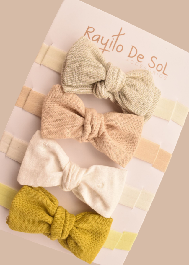 Set X4 Cintillo Moño Charlotte