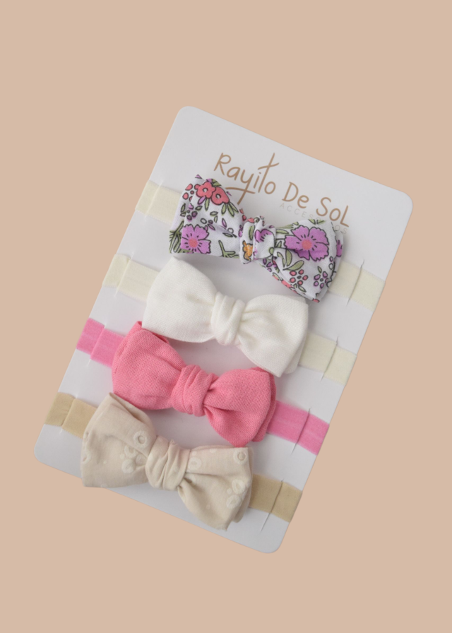 Set X4 Cintillo Moño Charlotte