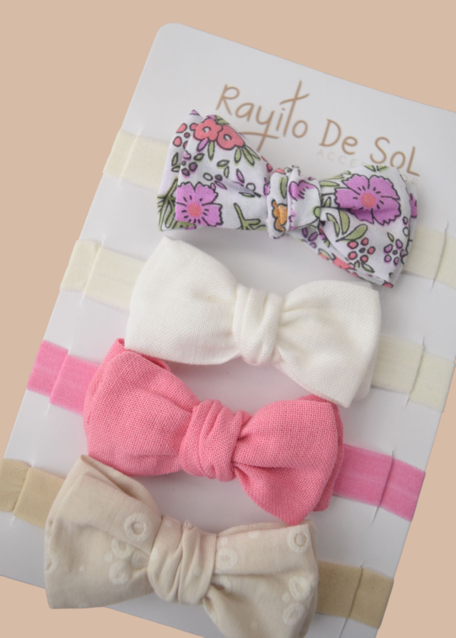 Set X4 Cintillo Moño Charlotte