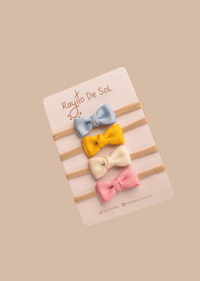 Set X4 Cintillo Moño Meli