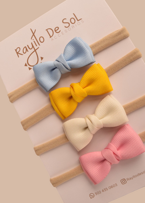 Set X4 Cintillo Moño Meli