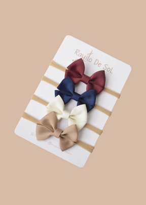 Set X4 Cintillos Moño Frida Navidad