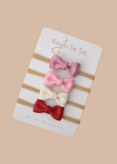 Set X4 Cintillos Moño Meli Navidad