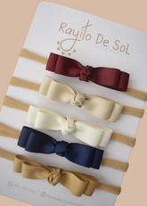 Set X5 Cintillos Moño Frida Navidad