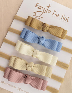 Set X5 Cintillos Moño Pia