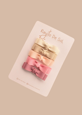 Set X5 Pinzas Moño Pia Pink