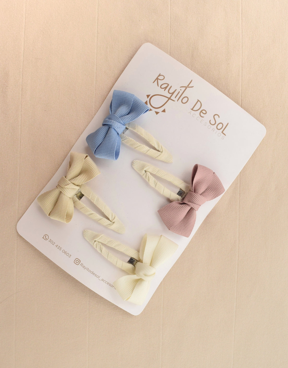 Set X4 Pinzas Moño Renata