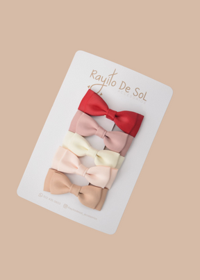 Set X5 Pinzas Moño Vera Seda