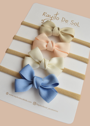 Set X4 Cintillos Moño Renata - Minibhu