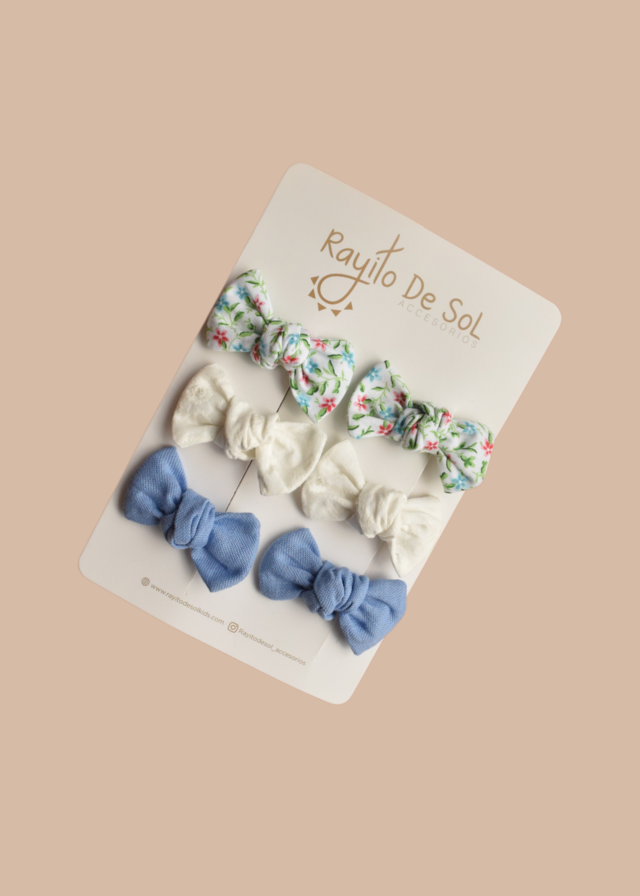 Set X3 Pares De Pinzas Milu Azul